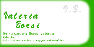 valeria borsi business card